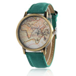 Global Travel By Plane Map Unisex Watch