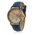 Global Travel By Plane Map Unisex Watch