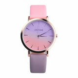 Retro Rainbow Design Women Dress Watch Quartz