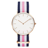 Ultra Thin Canvas Band Ladies Casual Quartz Watch