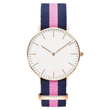 Ultra Thin Canvas Band Ladies Casual Quartz Watch