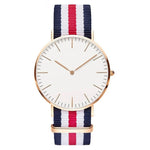 Ultra Thin Canvas Band Ladies Casual Quartz Watch