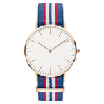 Ultra Thin Canvas Band Ladies Casual Quartz Watch