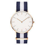 Ultra Thin Canvas Band Ladies Casual Quartz Watch