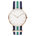 Ultra Thin Canvas Band Ladies Casual Quartz Watch