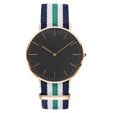 Ultra Thin Canvas Band Ladies Casual Quartz Watch