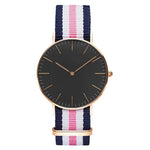 Ultra Thin Canvas Band Ladies Casual Quartz Watch