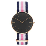 Ultra Thin Canvas Band Ladies Casual Quartz Watch