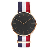 Ultra Thin Canvas Band Ladies Casual Quartz Watch