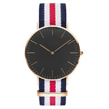 Ultra Thin Canvas Band Ladies Casual Quartz Watch