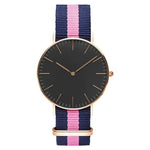 Ultra Thin Canvas Band Ladies Casual Quartz Watch