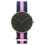 Ultra Thin Canvas Band Ladies Casual Quartz Watch