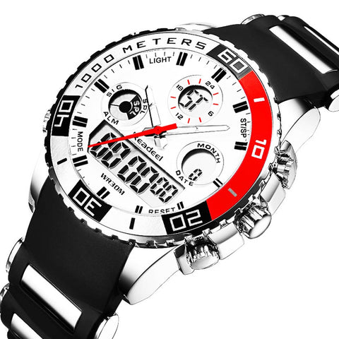 Men Rubber LED Digital Men's Quartz Watch