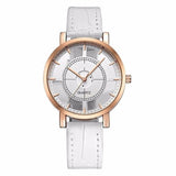 White Black Women Alloy Watch