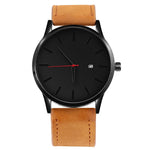 Leather Quartz Watch Men Casual Sports