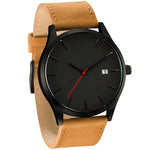 Leather Quartz Watch Men Casual Sports