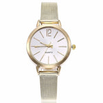 Fashion Women Stainless Steel Silver Gold Mesh Watch