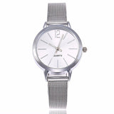 Fashion Women Stainless Steel Silver Gold Mesh Watch