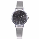 Fashion Women Stainless Steel Silver Gold Mesh Watch